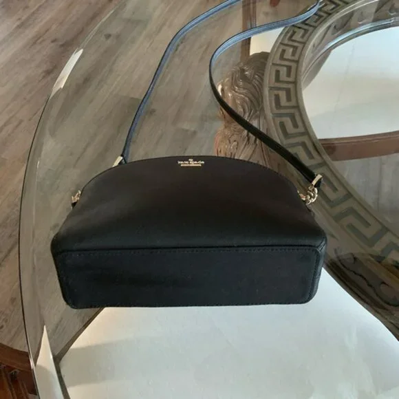 ♠️♠️KATE SPADE CAMERON HILLI DOME BLACK SAFFIANO LEATHER CROSSBODY BAG!♠️♠️ - Picture 4 of 10